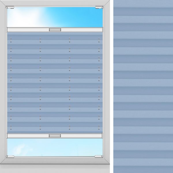 Plissee Basa, Blau, lichtdurchlässig & blickdicht