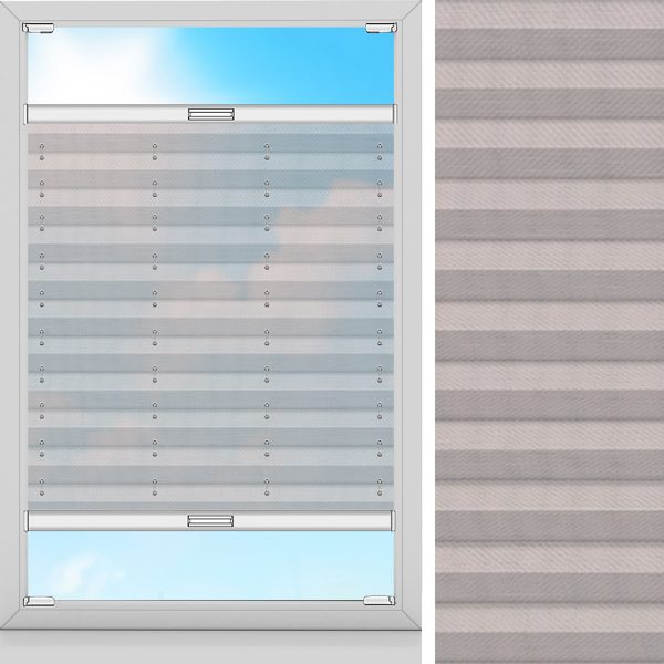 Plissee Una, Beige, transparent