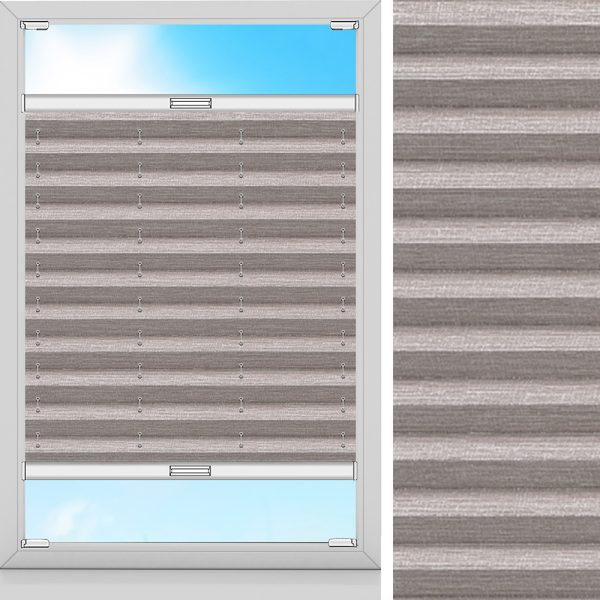 Plissee Rustico, Braun, lichtdurchlässig & blickdicht