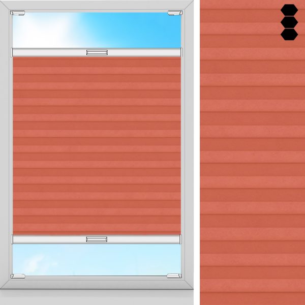 Wabenplissee Fresco, Rot, lichtdurchlässig & blickdicht