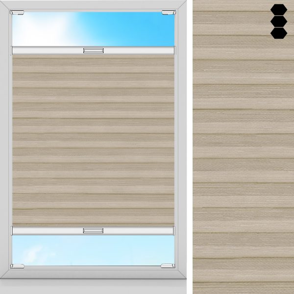 Wabenplissee Moderna, Beige, lichtdurchlässig & blickdicht