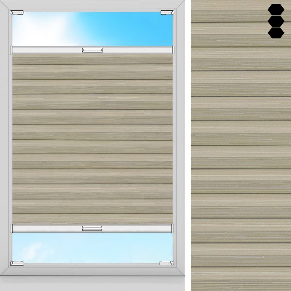 Wabenplissee Moderna, Beige, komplett verdunkelnd