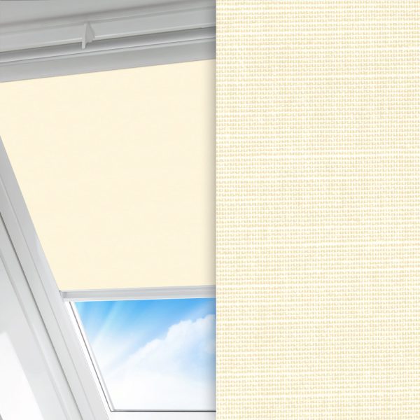 Dachfenster Rollo Clara, creme, komplett verdunkelnd, feucht abwischbar