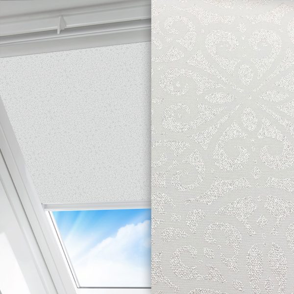 Dachfenster Rollo Bella, creme, lichtdurchlässig & blickdicht, feucht abwischbar, creme glänzend