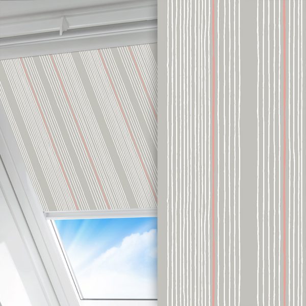 Dachfenster Rollo Vertico, grau, lichtdurchlässig & blickdicht, kühlend, feucht abwischbar