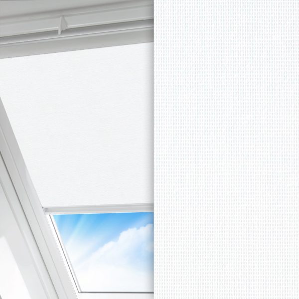 Dachfenster Rollo Prima, weiss, lichtdurchlässig & blickdicht, feucht abwischbar