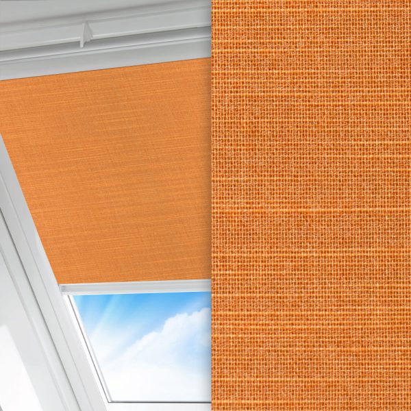 Dachfenster Rollo Prima Maya, orange, lichtdurchlässig & blickdicht, feucht abwischbar
