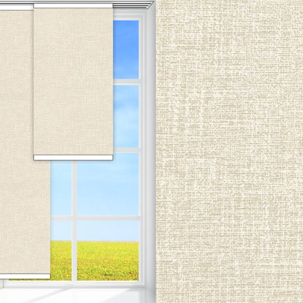 Flächenvorhang Maya, beige, komplett verdunkelnd, feucht abwischbar