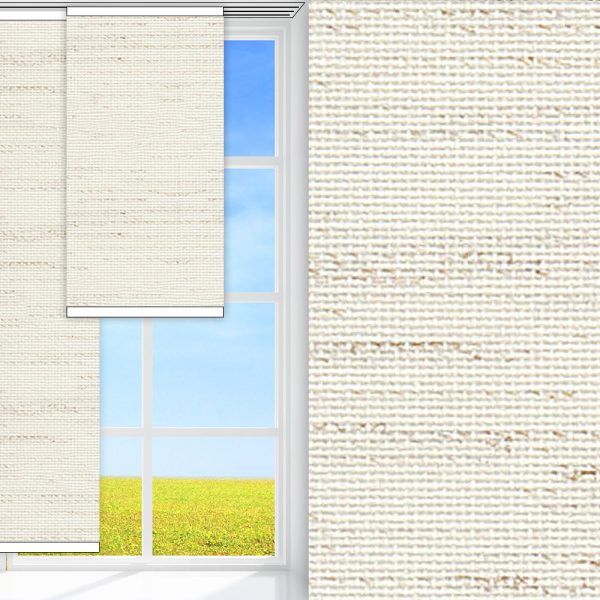 Flächenvorhang Diana, creme, komplett verdunkelnd, feucht abwischbar