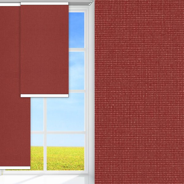 Flächenvorhang Prima Hot, rot, lichtdurchlässig & blickdicht, feucht abwischbar