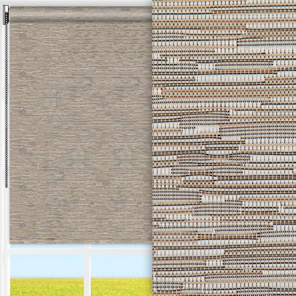 Rollo Lena, braun/beige, lichtdurchlässig & blickdicht, feucht abwischbar