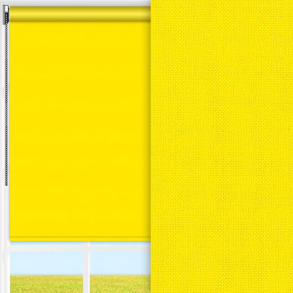 Rollo Silenzio, gelb, lichtdurchlässig & blickdicht, feucht abwischbar