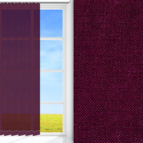 Lamellenvorhang / Vertikalanlage Prima Royal, violett, transparent, feucht abwischbar